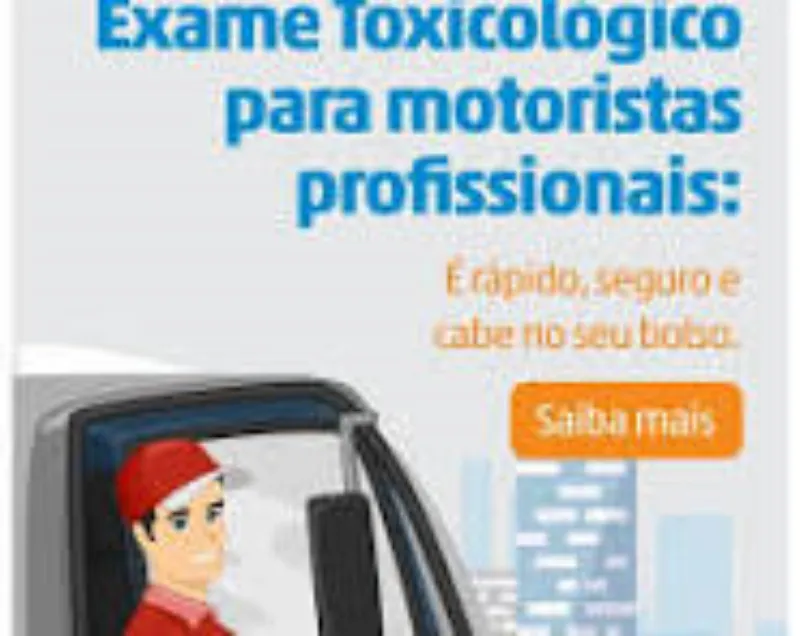 Imagem ilustrativa de Exame toxicológico para motorista clt